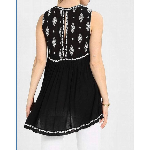 Free People Embroidered Sleeveless Top - Picture 7 of 8